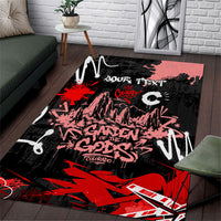 Personalized Colorado Garden Of The Gods Area Rug Urban Graffiti Paint Splatter Street Art
