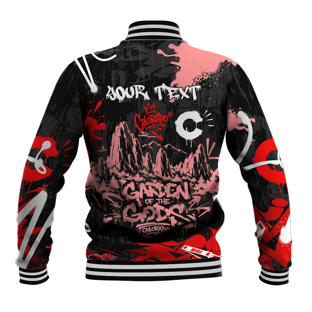Personalized Colorado Garden Of The Gods Baseball Jacket Urban Graffiti Paint Splatter Street Art