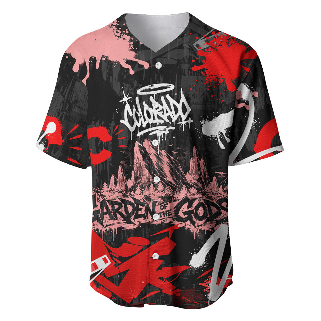 Personalized Colorado Garden Of The Gods Baseball Jersey Urban Graffiti Paint Splatter Street Art