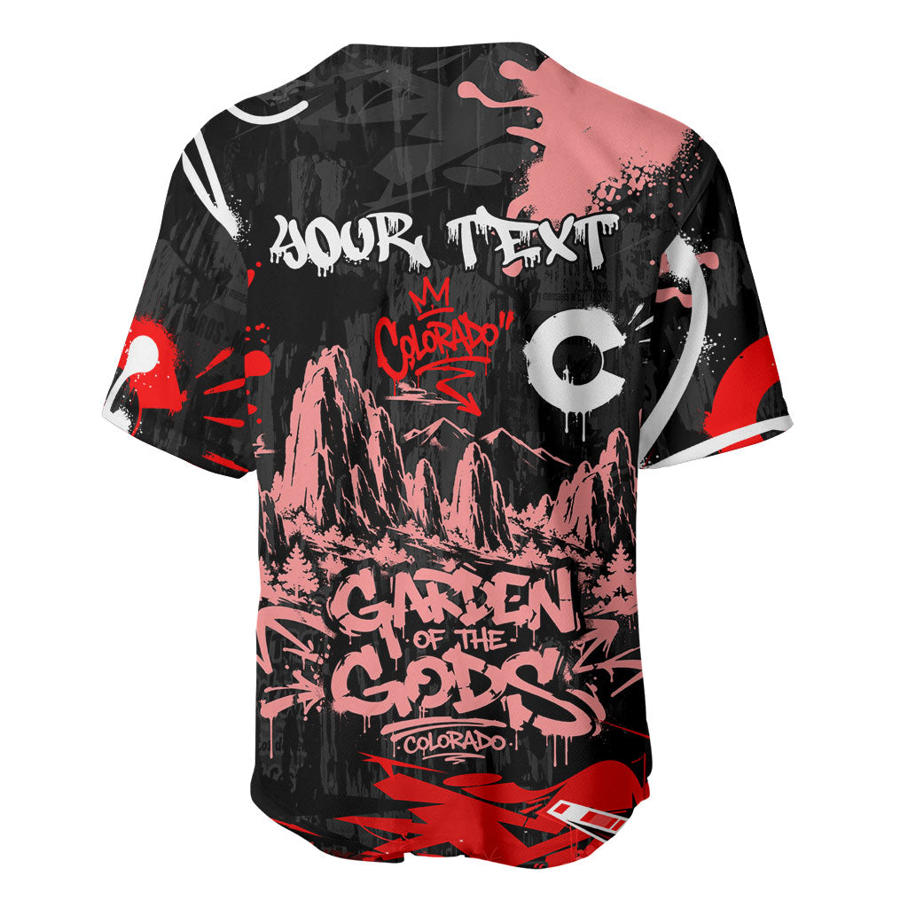 Personalized Colorado Garden Of The Gods Baseball Jersey Urban Graffiti Paint Splatter Street Art