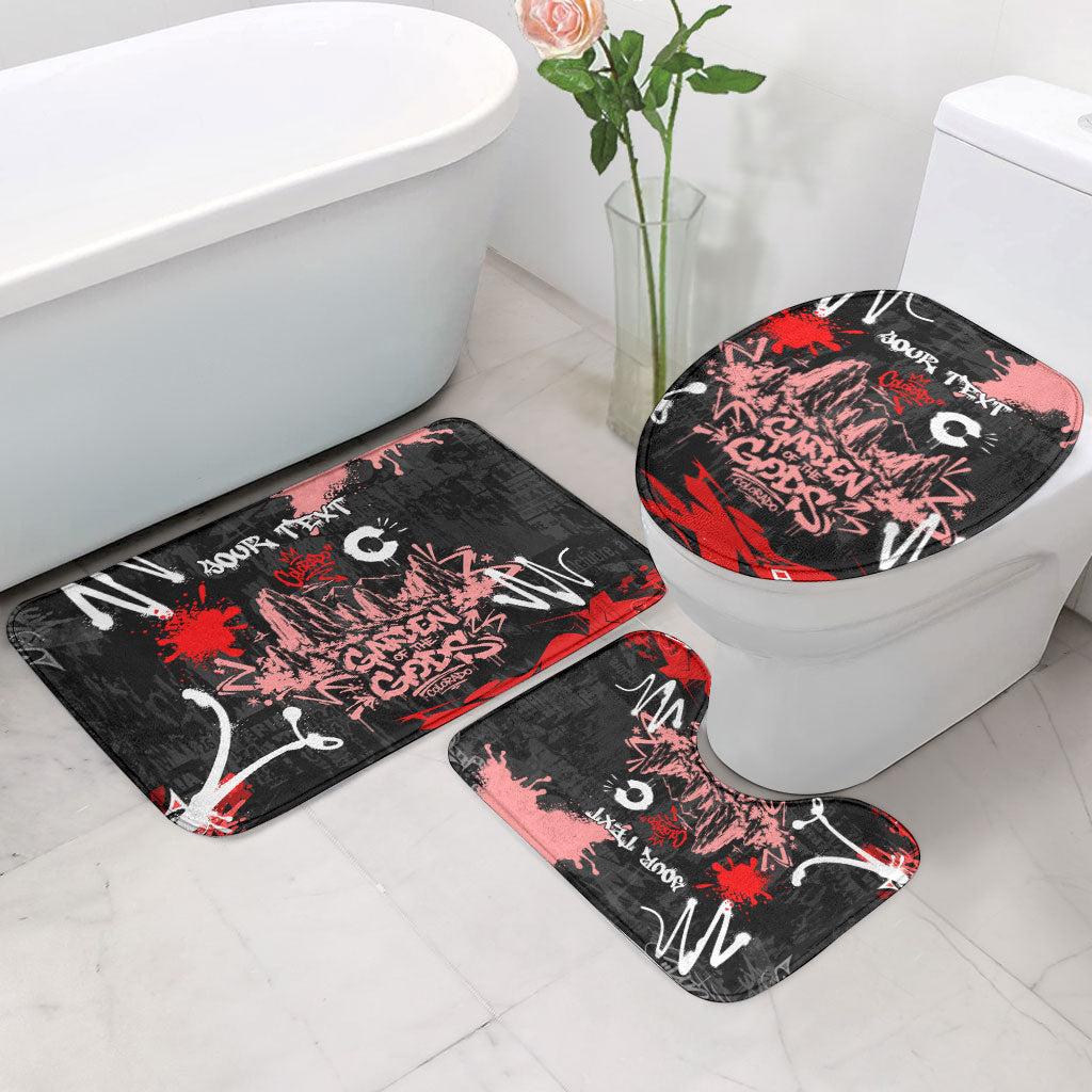 Personalized Colorado Garden Of The Gods Bathroom Set Urban Graffiti Paint Splatter Street Art