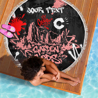 Personalized Colorado Garden Of The Gods Beach Blanket Urban Graffiti Paint Splatter Street Art