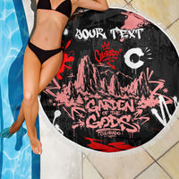 Personalized Colorado Garden Of The Gods Beach Blanket Urban Graffiti Paint Splatter Street Art