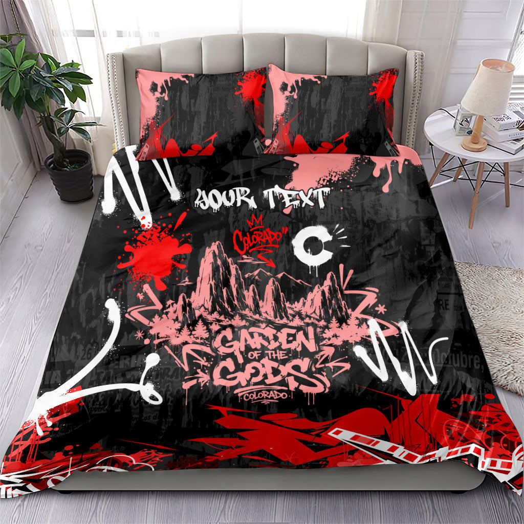 Personalized Colorado Garden Of The Gods Bedding Set Urban Graffiti Paint Splatter Street Art