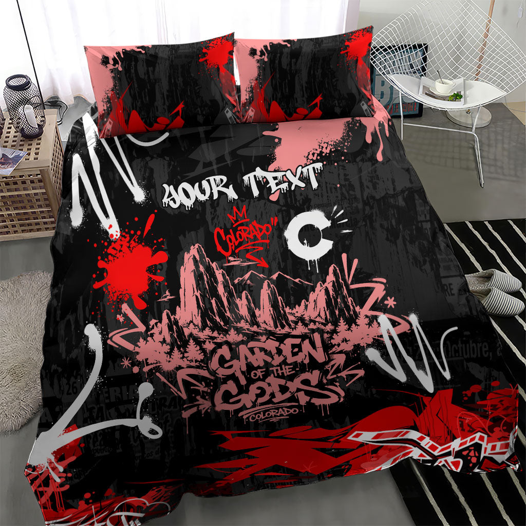 Personalized Colorado Garden Of The Gods Bedding Set Urban Graffiti Paint Splatter Street Art