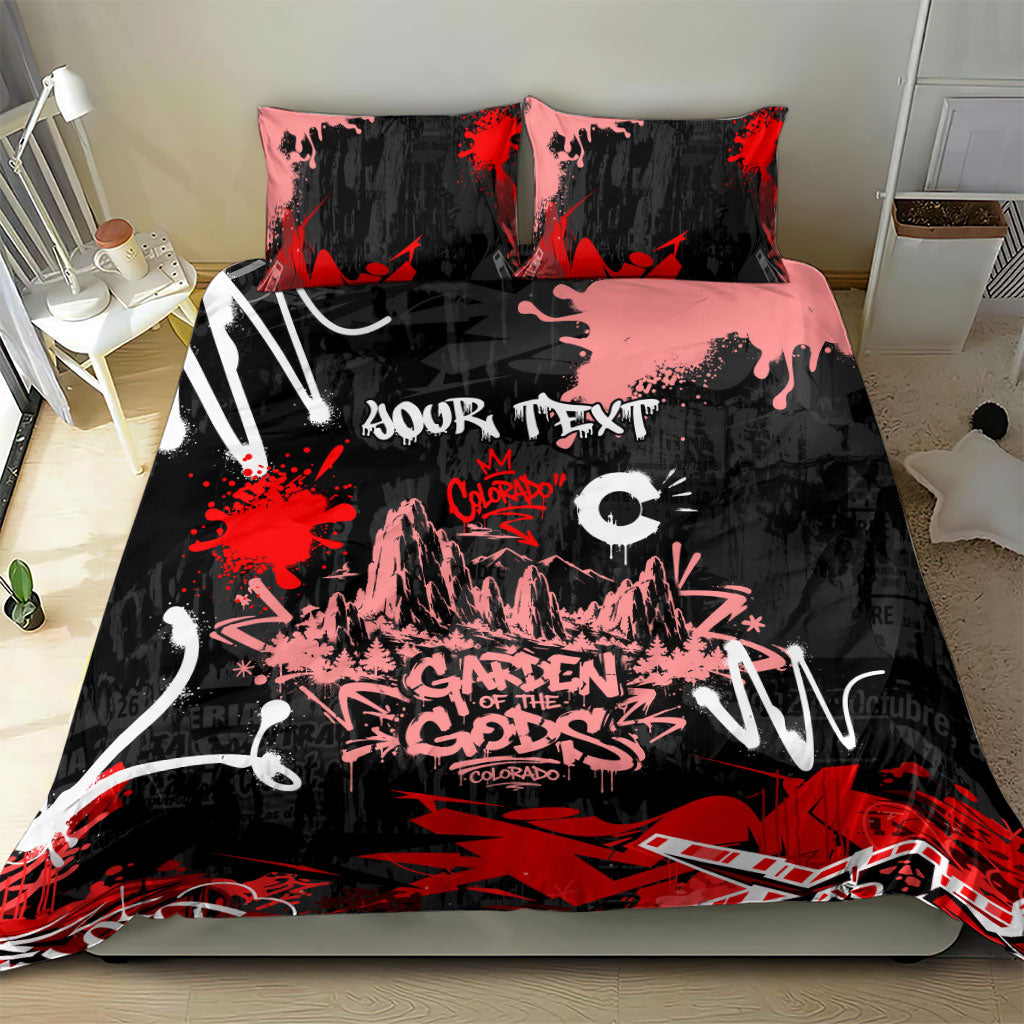 Personalized Colorado Garden Of The Gods Bedding Set Urban Graffiti Paint Splatter Street Art
