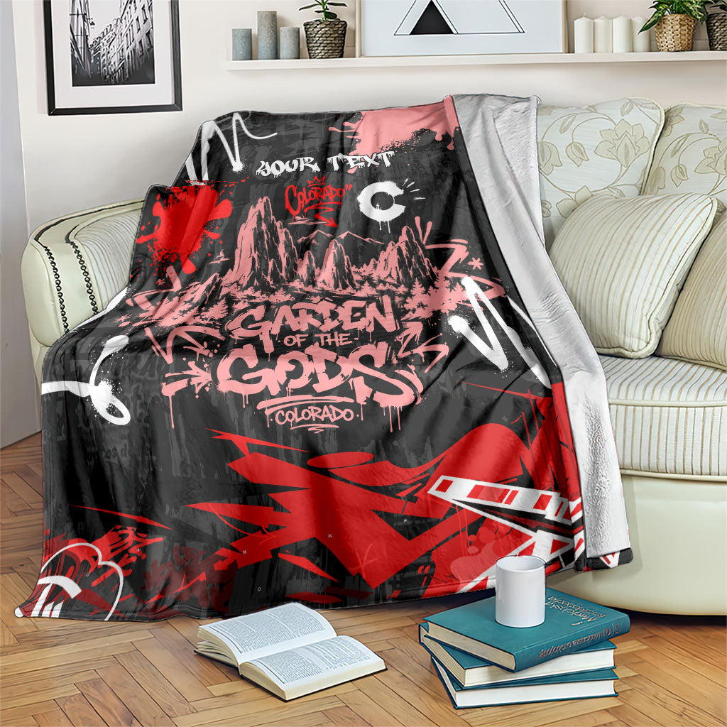 Personalized Colorado Garden Of The Gods Blanket Urban Graffiti Paint Splatter Street Art