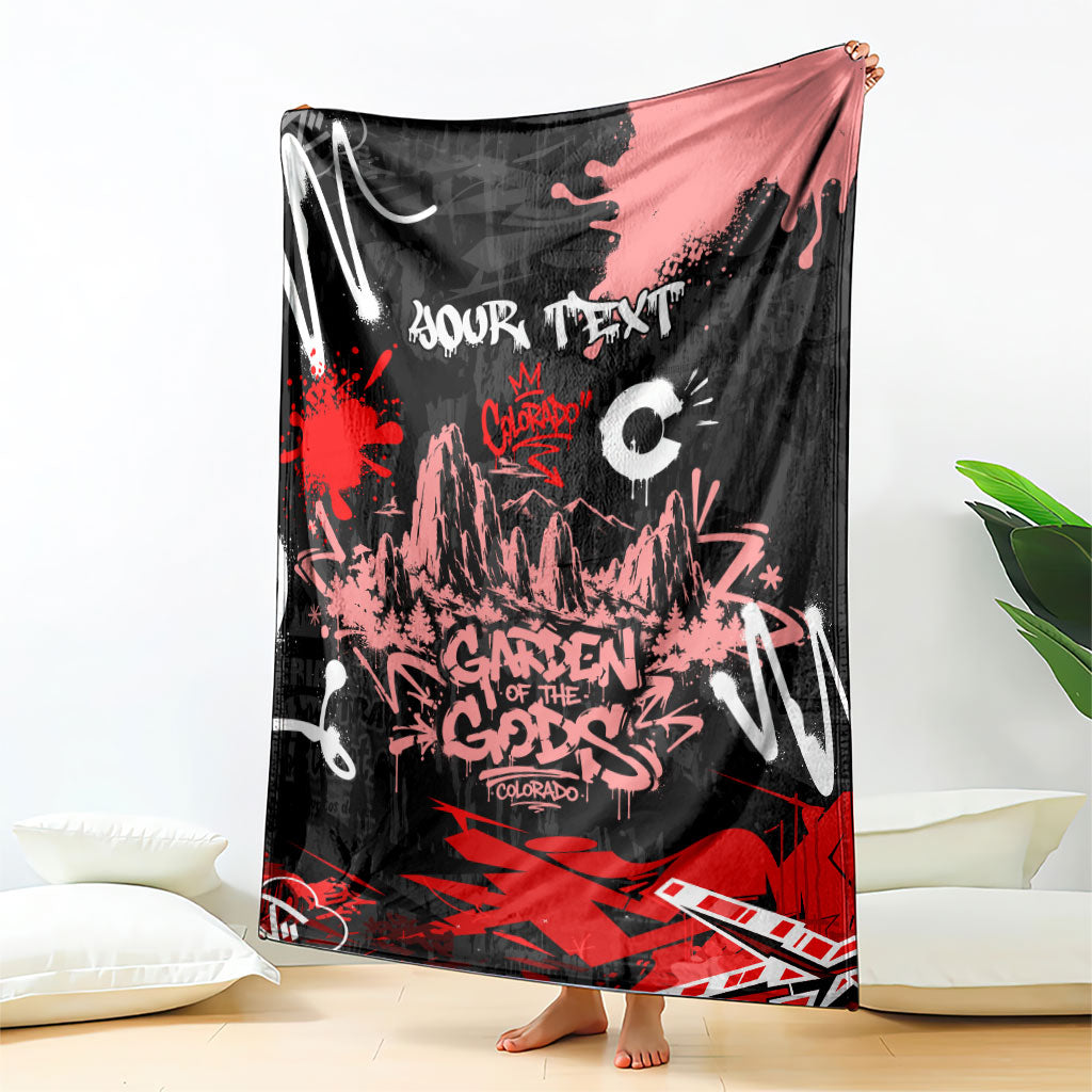 Personalized Colorado Garden Of The Gods Blanket Urban Graffiti Paint Splatter Street Art