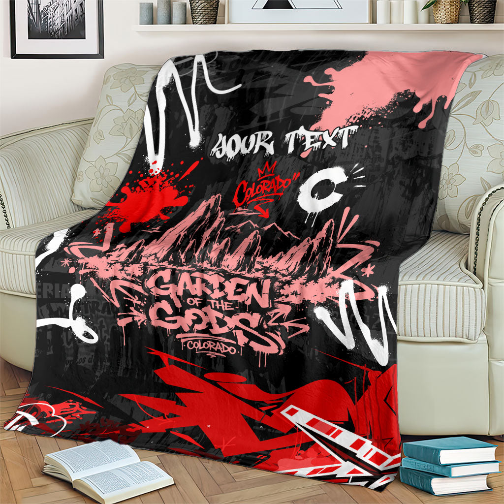 Personalized Colorado Garden Of The Gods Blanket Urban Graffiti Paint Splatter Street Art