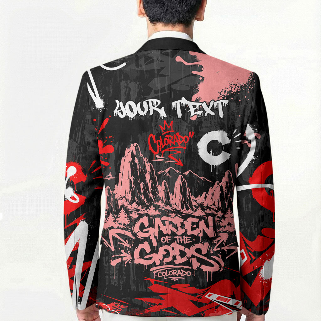 Personalized Colorado Garden Of The Gods Blazer Urban Graffiti Paint Splatter Street Art