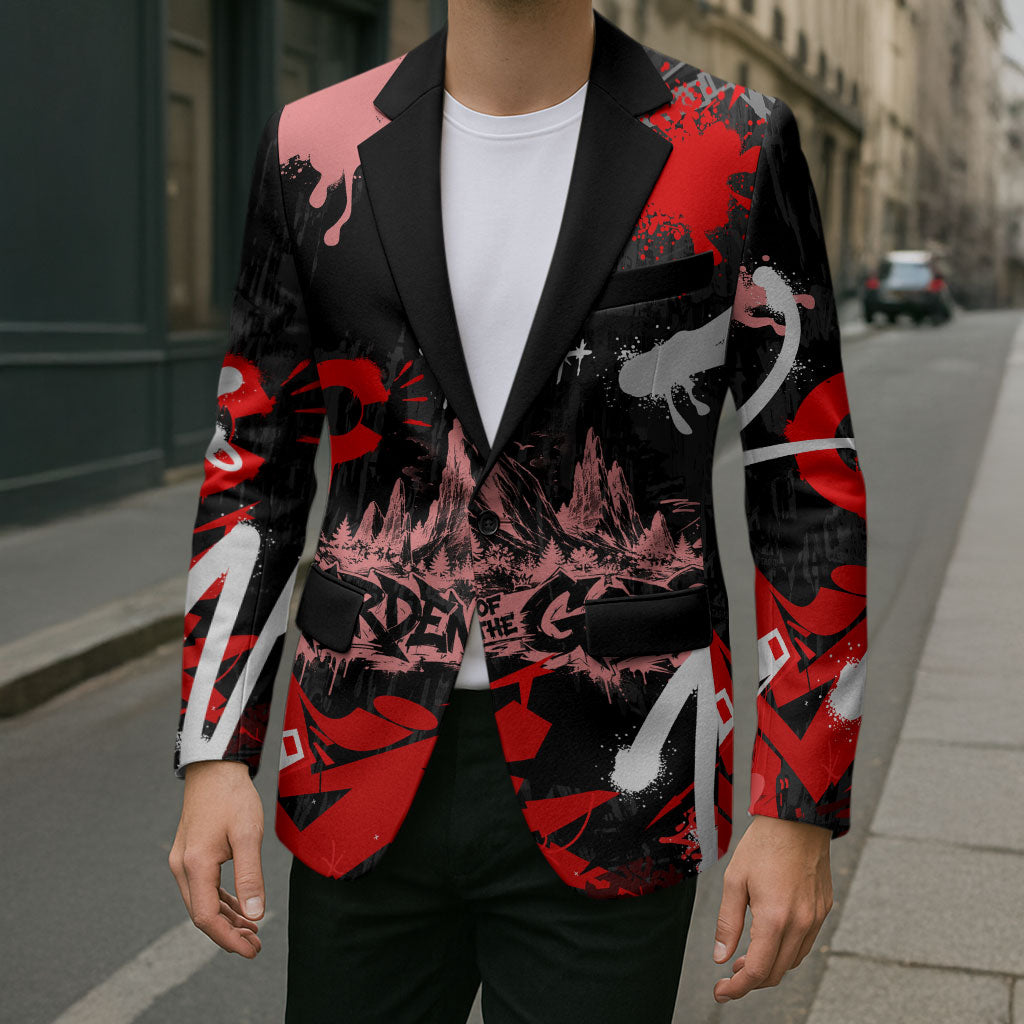 Personalized Colorado Garden Of The Gods Blazer Urban Graffiti Paint Splatter Street Art