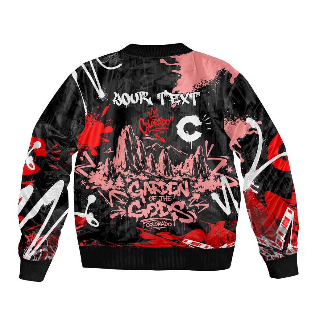 Personalized Colorado Garden Of The Gods Bomber Jacket Urban Graffiti Paint Splatter Street Art