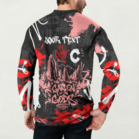 Personalized Colorado Garden Of The Gods Button Sweatshirt Urban Graffiti Paint Splatter Street Art