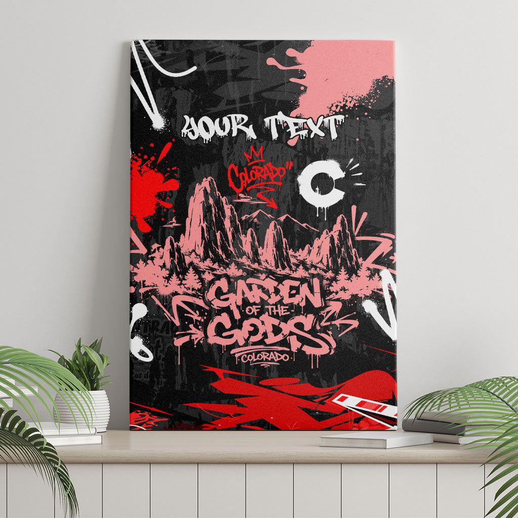 Personalized Colorado Garden Of The Gods Canvas Wall Art Urban Graffiti Paint Splatter Street Art
