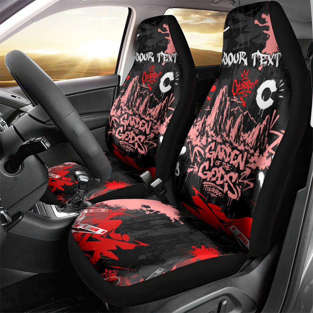 Personalized Colorado Garden Of The Gods Car Seat Cover Urban Graffiti Paint Splatter Street Art