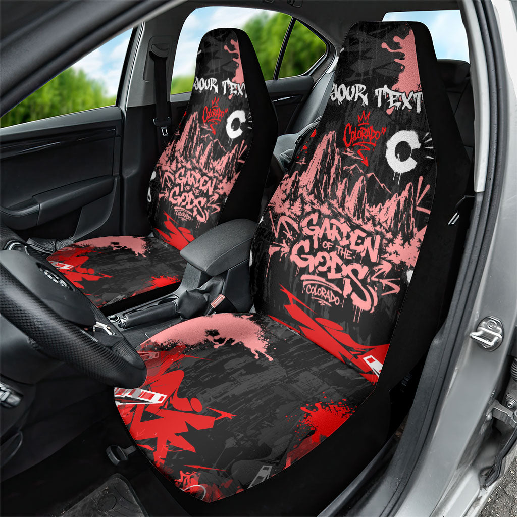 Personalized Colorado Garden Of The Gods Car Seat Cover Urban Graffiti Paint Splatter Street Art