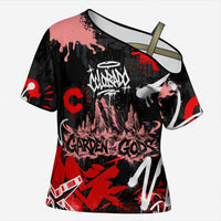 Personalized Colorado Garden Of The Gods Cross Shoulder Shirt Urban Graffiti Paint Splatter Street Art