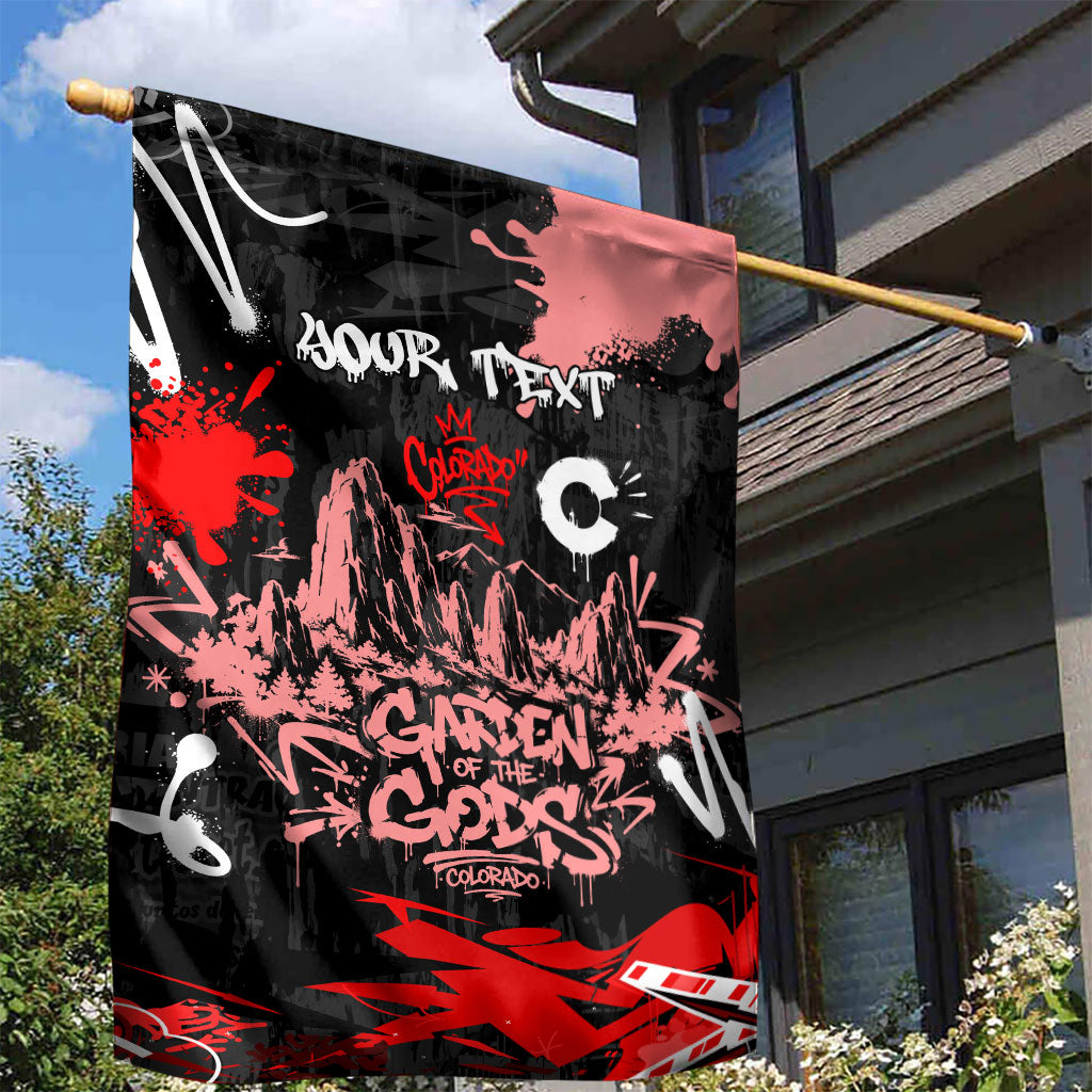 Personalized Colorado Garden Of The Gods Garden Flag Urban Graffiti Paint Splatter Street Art
