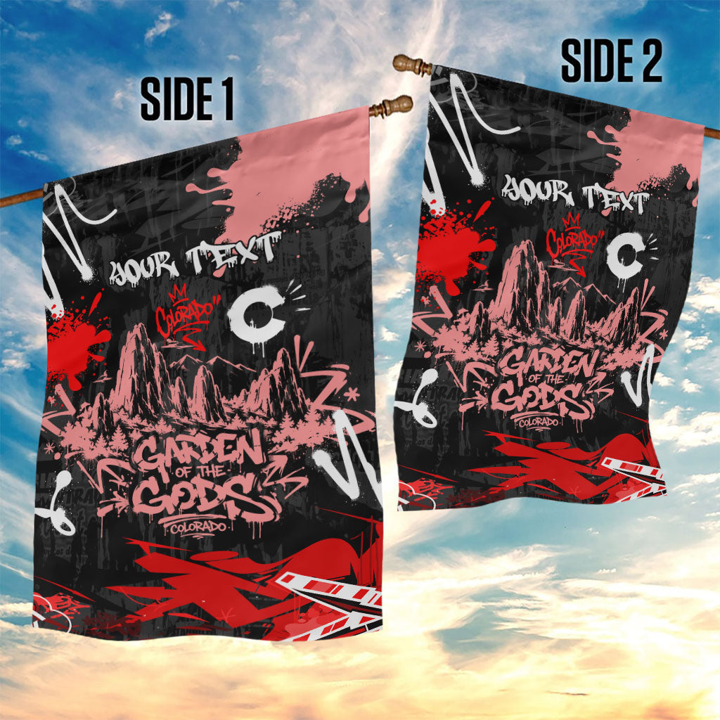 Personalized Colorado Garden Of The Gods Garden Flag Urban Graffiti Paint Splatter Street Art