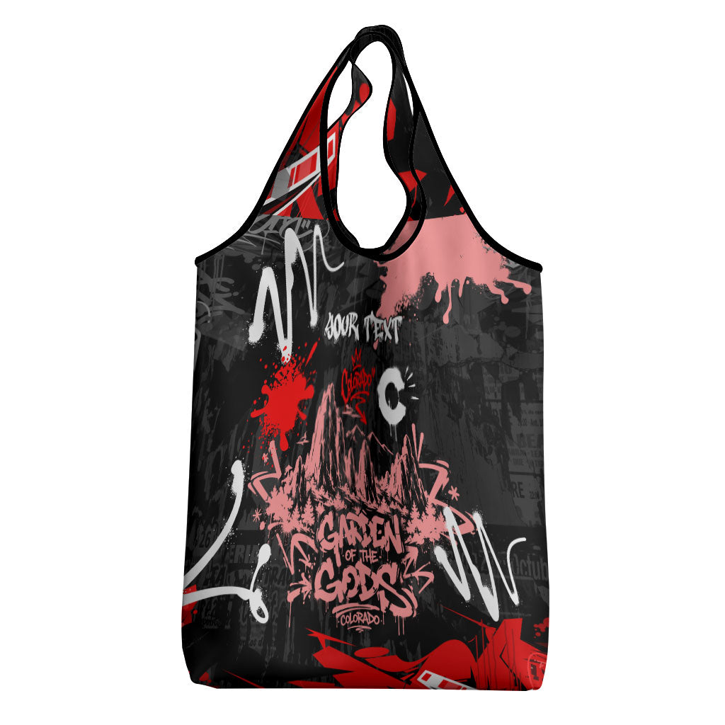 Personalized Colorado Garden Of The Gods Grocery Bag Urban Graffiti Paint Splatter Street Art