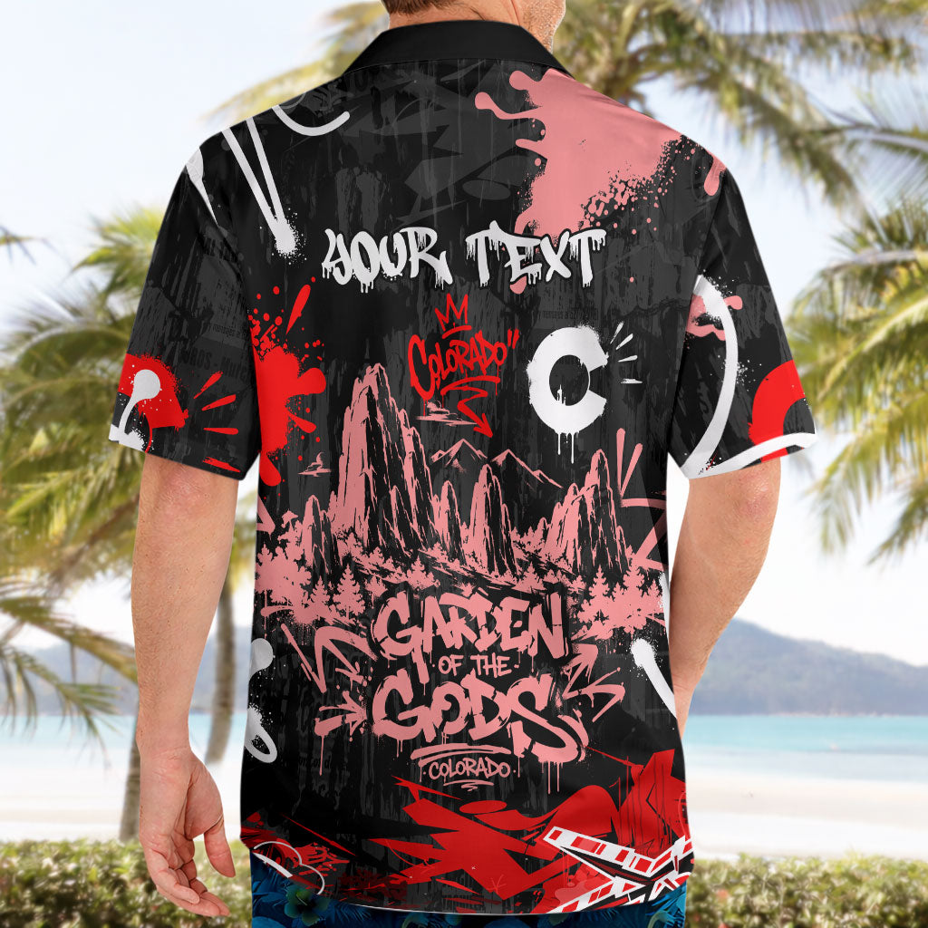 Personalized Colorado Garden Of The Gods Hawaiian Shirt Urban Graffiti Paint Splatter Street Art