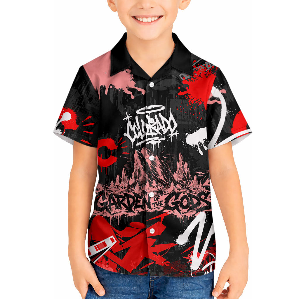 Personalized Colorado Garden Of The Gods Hawaiian Shirt Urban Graffiti Paint Splatter Street Art