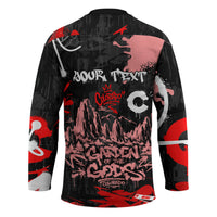 Personalized Colorado Garden Of The Gods Hockey Jersey Urban Graffiti Paint Splatter Street Art