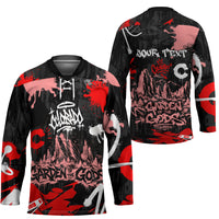 Personalized Colorado Garden Of The Gods Hockey Jersey Urban Graffiti Paint Splatter Street Art