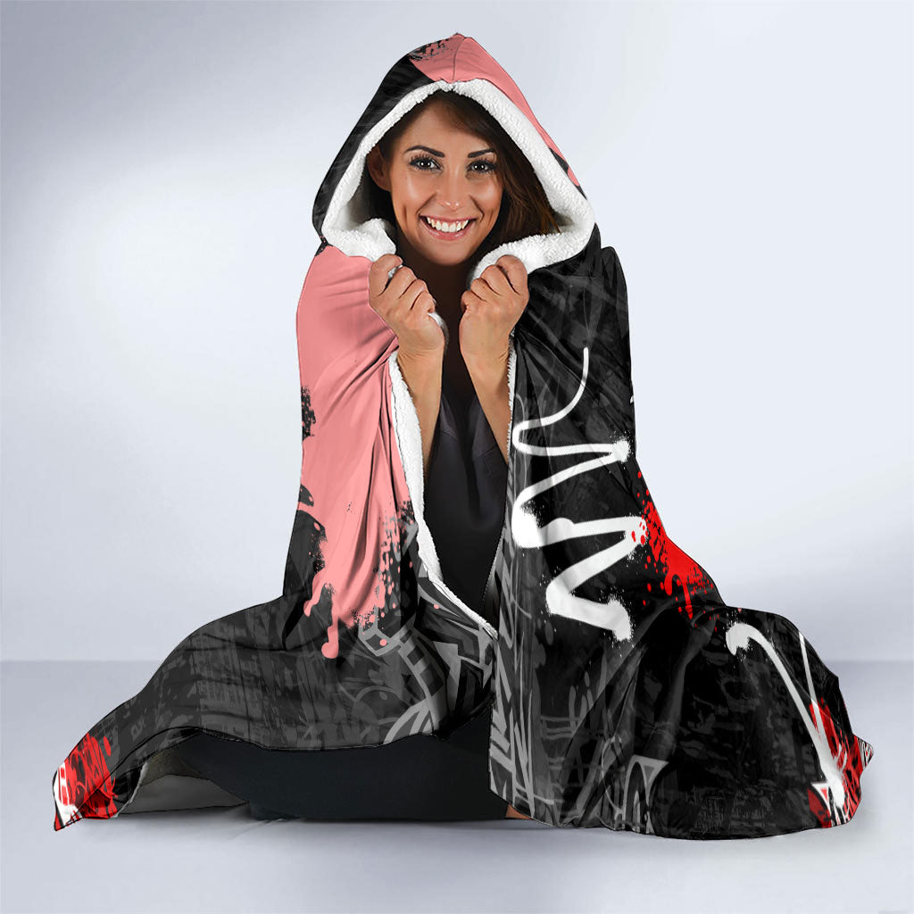 Personalized Colorado Garden Of The Gods Hooded Blanket Urban Graffiti Paint Splatter Street Art