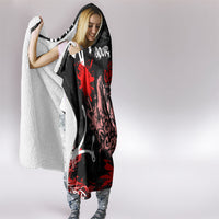 Personalized Colorado Garden Of The Gods Hooded Blanket Urban Graffiti Paint Splatter Street Art