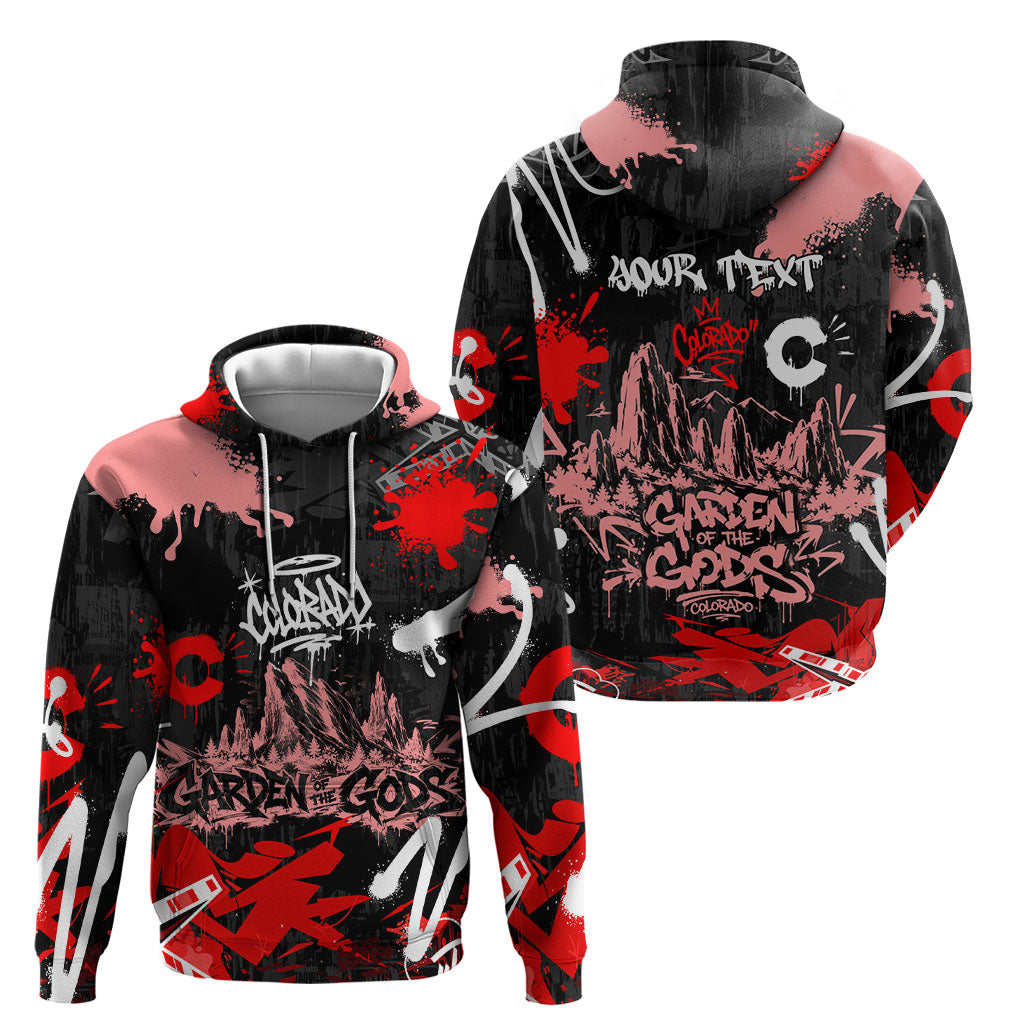 Personalized Colorado Garden Of The Gods Hoodie Urban Graffiti Paint Splatter Street Art