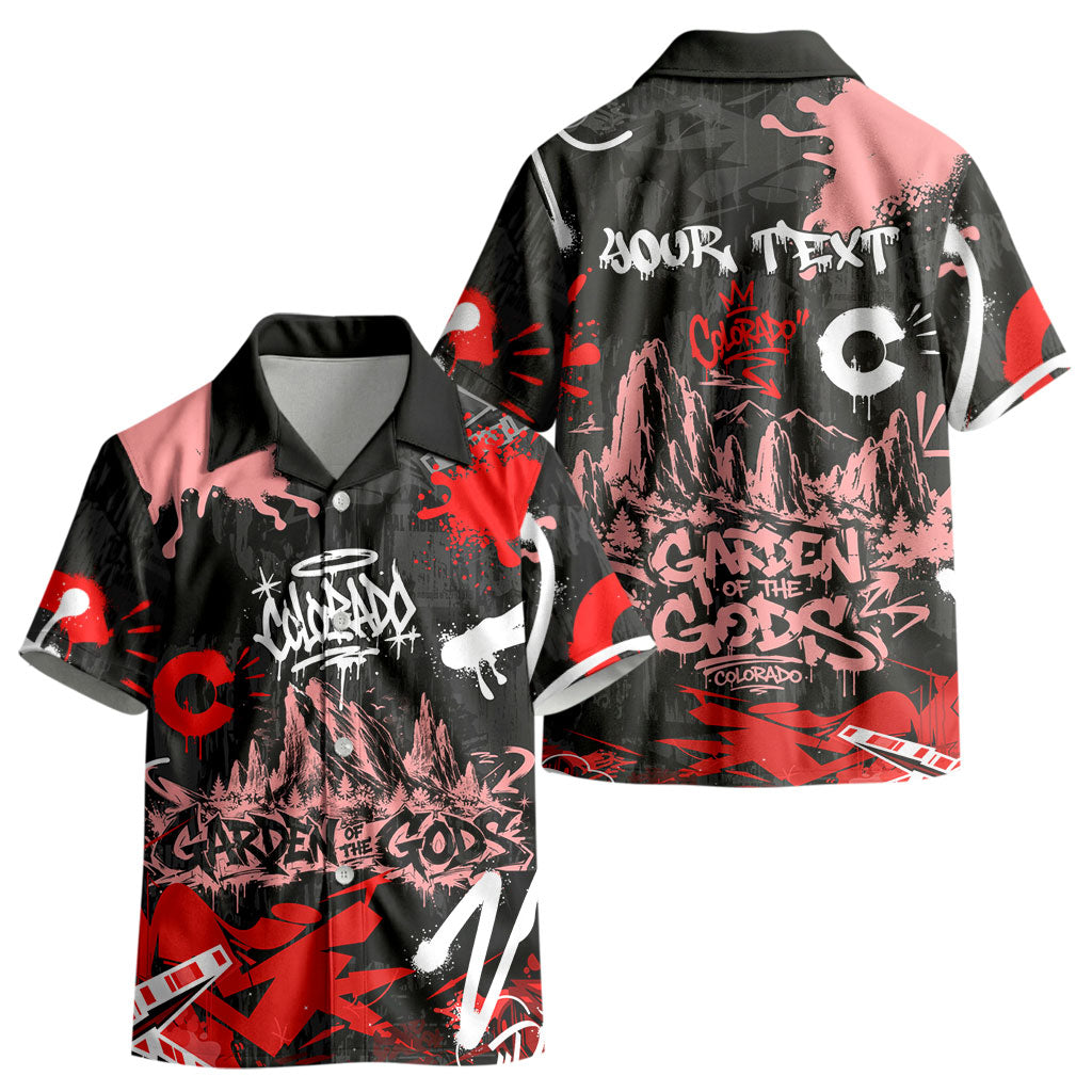 Personalized Colorado Garden Of The Gods Kid Hawaiian Shirt Urban Graffiti Paint Splatter Street Art