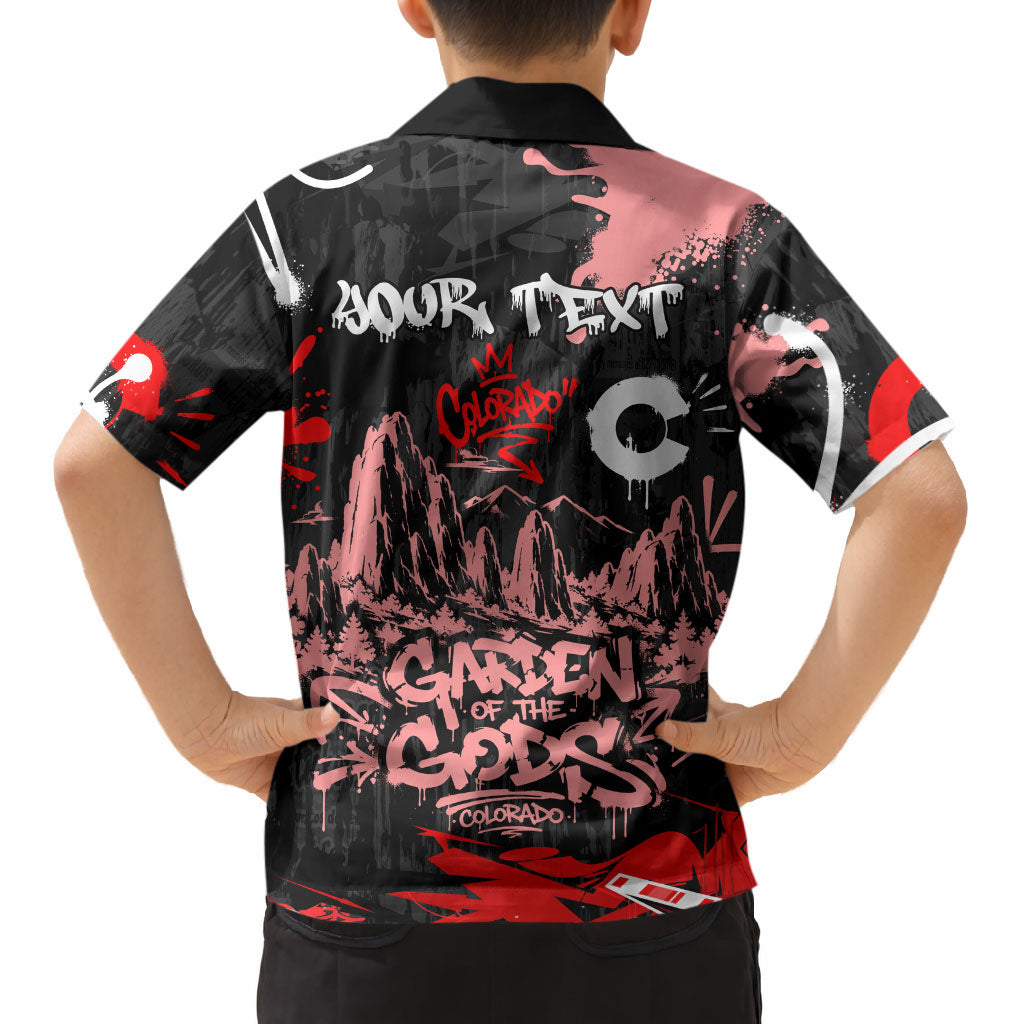 Personalized Colorado Garden Of The Gods Kid Hawaiian Shirt Urban Graffiti Paint Splatter Street Art