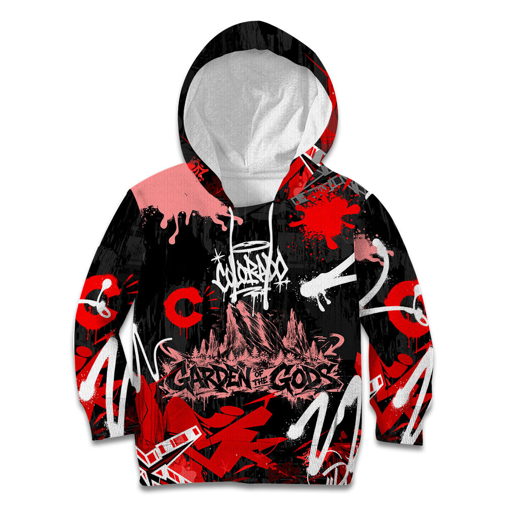 Personalized Colorado Garden Of The Gods Kid Hoodie Urban Graffiti Paint Splatter Street Art