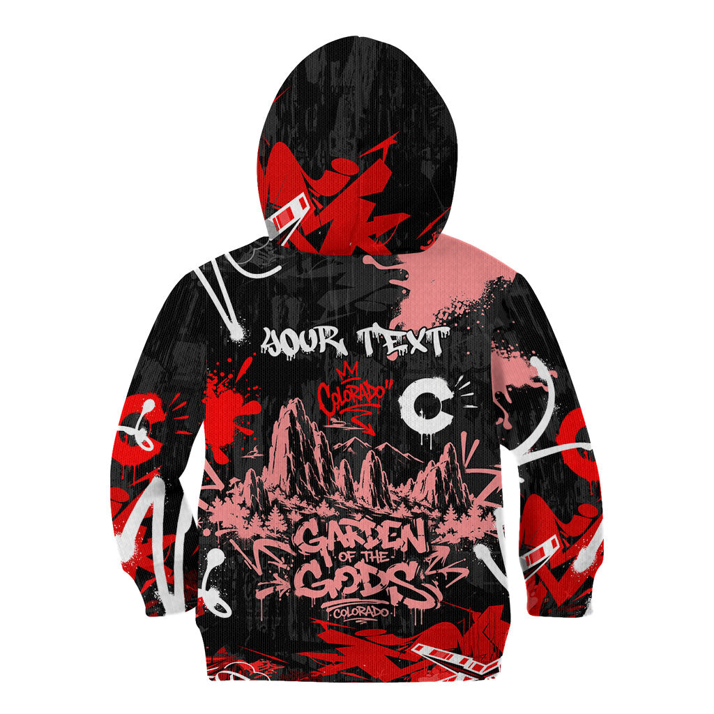 Personalized Colorado Garden Of The Gods Kid Hoodie Urban Graffiti Paint Splatter Street Art