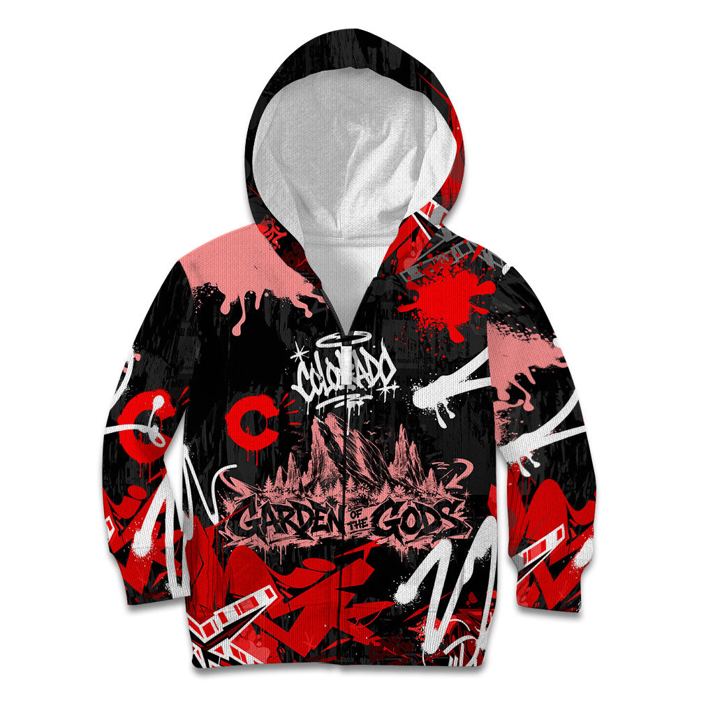 Personalized Colorado Garden Of The Gods Kid Hoodie Urban Graffiti Paint Splatter Street Art