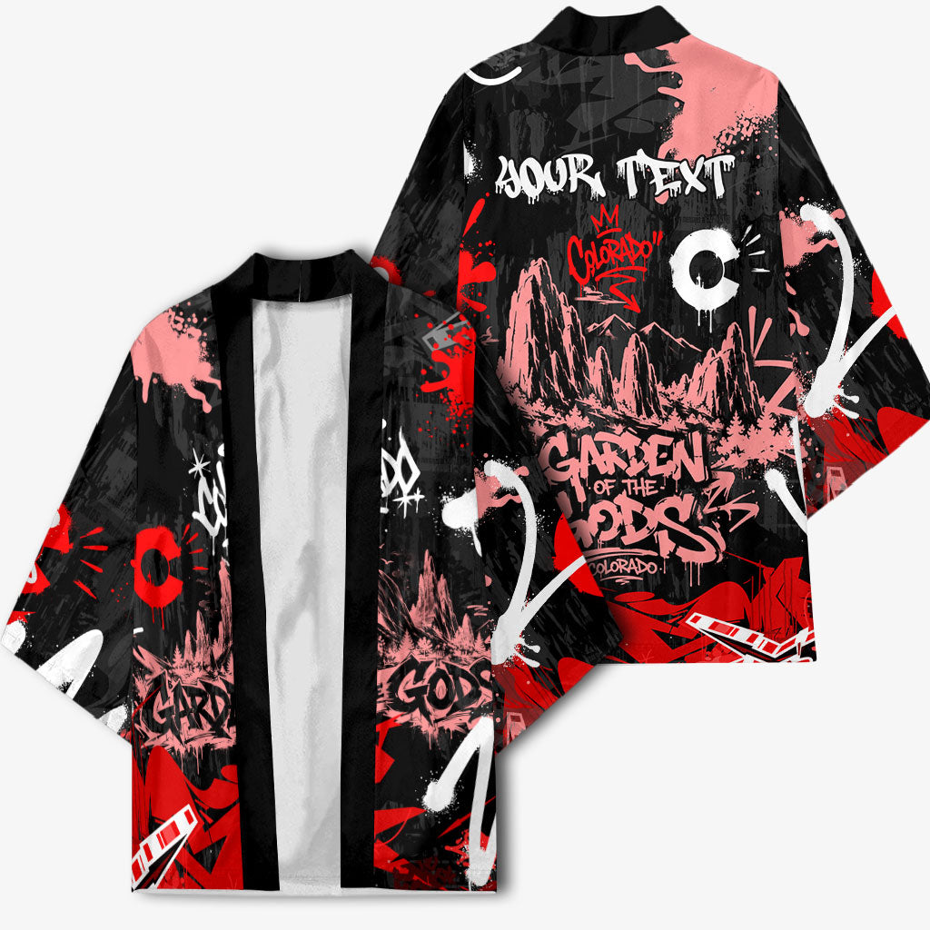 Personalized Colorado Garden Of The Gods Kimono Urban Graffiti Paint Splatter Street Art