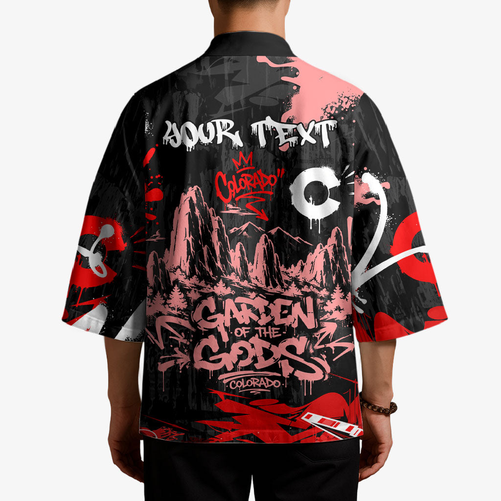 Personalized Colorado Garden Of The Gods Kimono Urban Graffiti Paint Splatter Street Art