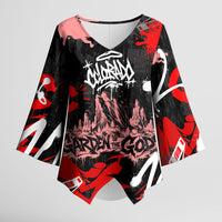 Personalized Colorado Garden Of The Gods Kimono Sleeve Blouse Urban Graffiti Paint Splatter Street Art