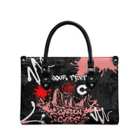 Personalized Colorado Garden Of The Gods Leather Bag Urban Graffiti Paint Splatter Street Art