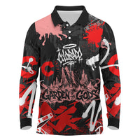 Personalized Colorado Garden Of The Gods Long Sleeve Polo Shirt Urban Graffiti Paint Splatter Street Art