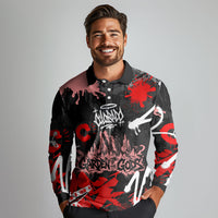 Personalized Colorado Garden Of The Gods Long Sleeve Polo Shirt Urban Graffiti Paint Splatter Street Art