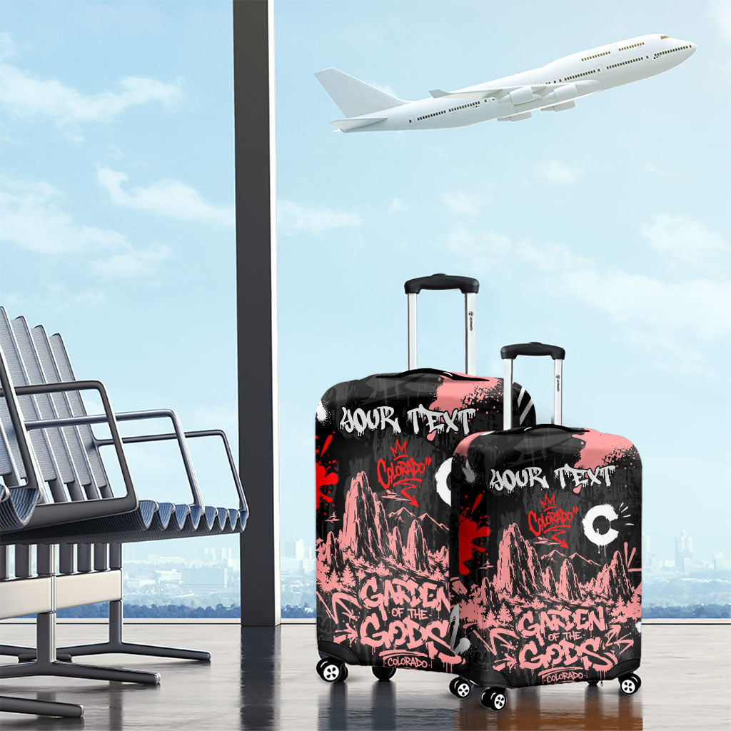 Personalized Colorado Garden Of The Gods Luggage Cover Urban Graffiti Paint Splatter Street Art