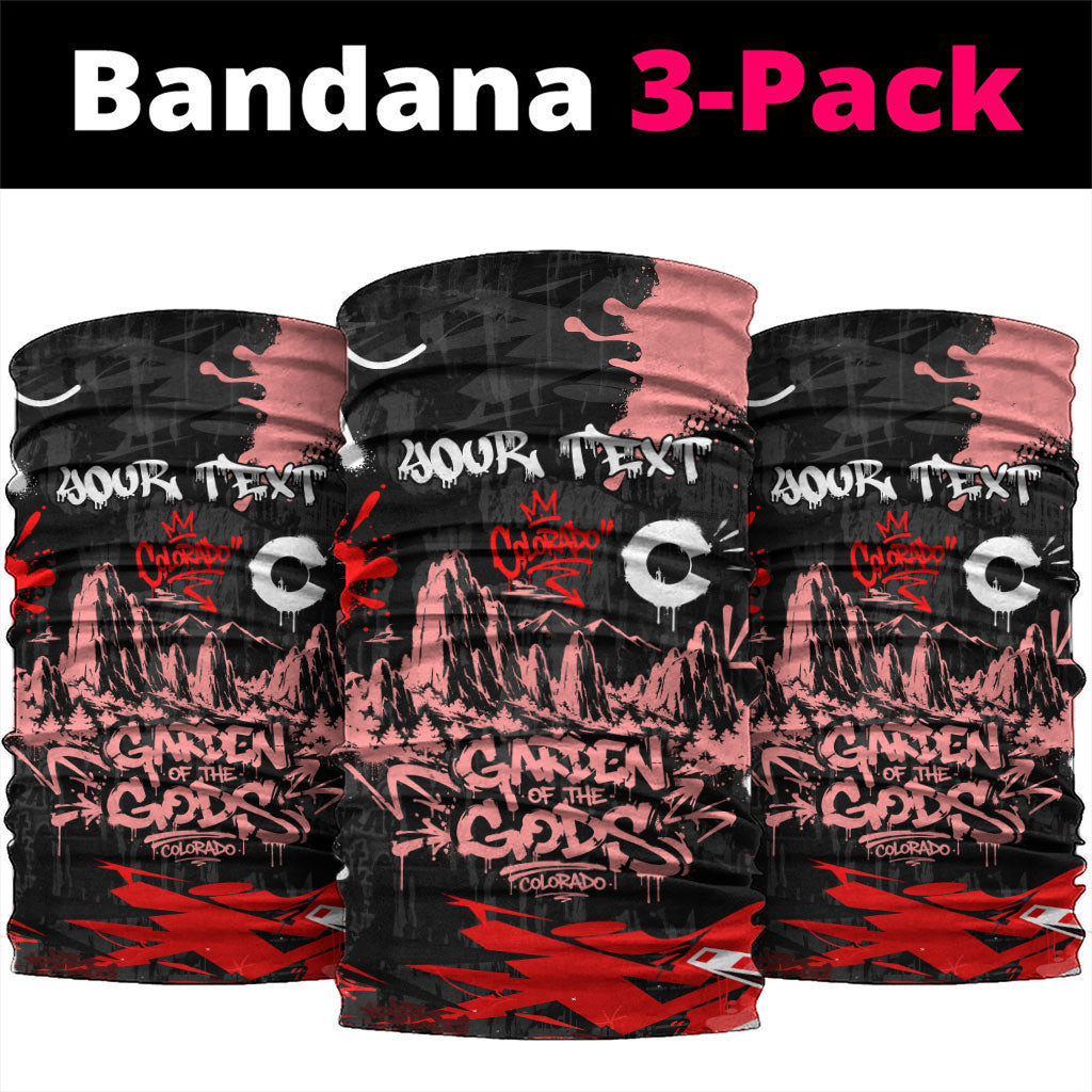 Personalized Colorado Garden Of The Gods Neck Gaiter Urban Graffiti Paint Splatter Street Art