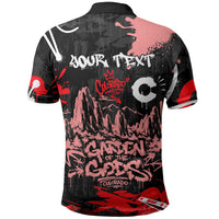Personalized Colorado Garden Of The Gods Polo Shirt Urban Graffiti Paint Splatter Street Art