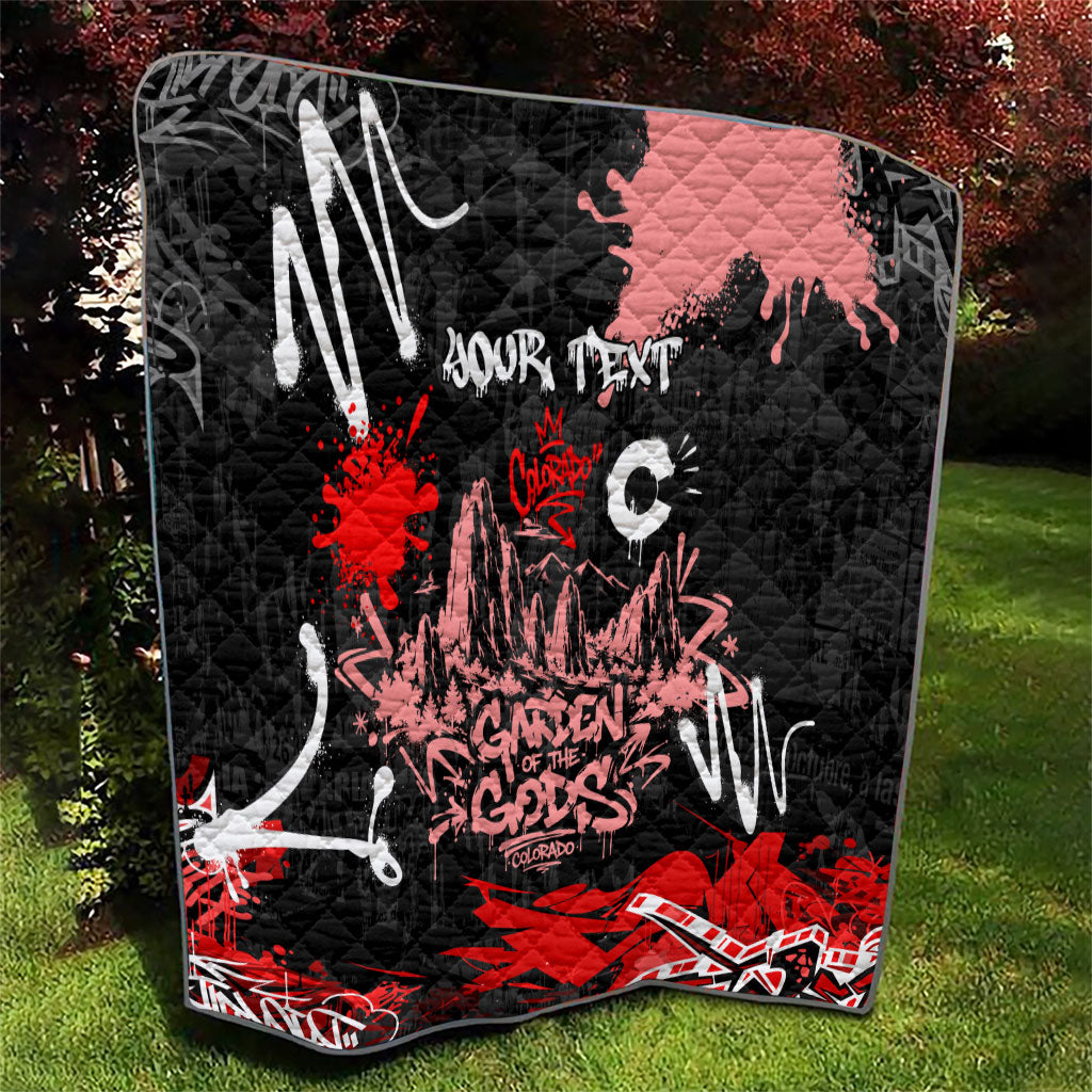 Personalized Colorado Garden Of The Gods Quilt Urban Graffiti Paint Splatter Street Art