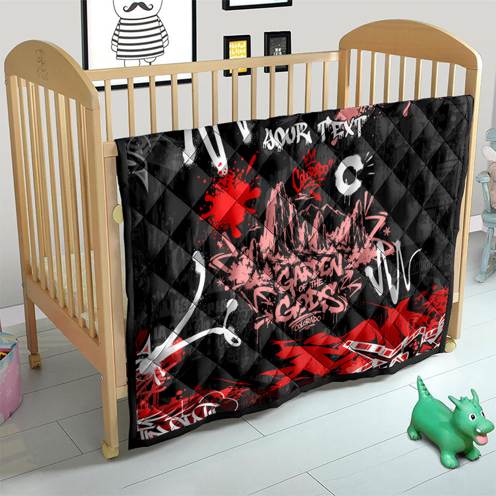 Personalized Colorado Garden Of The Gods Quilt Urban Graffiti Paint Splatter Street Art