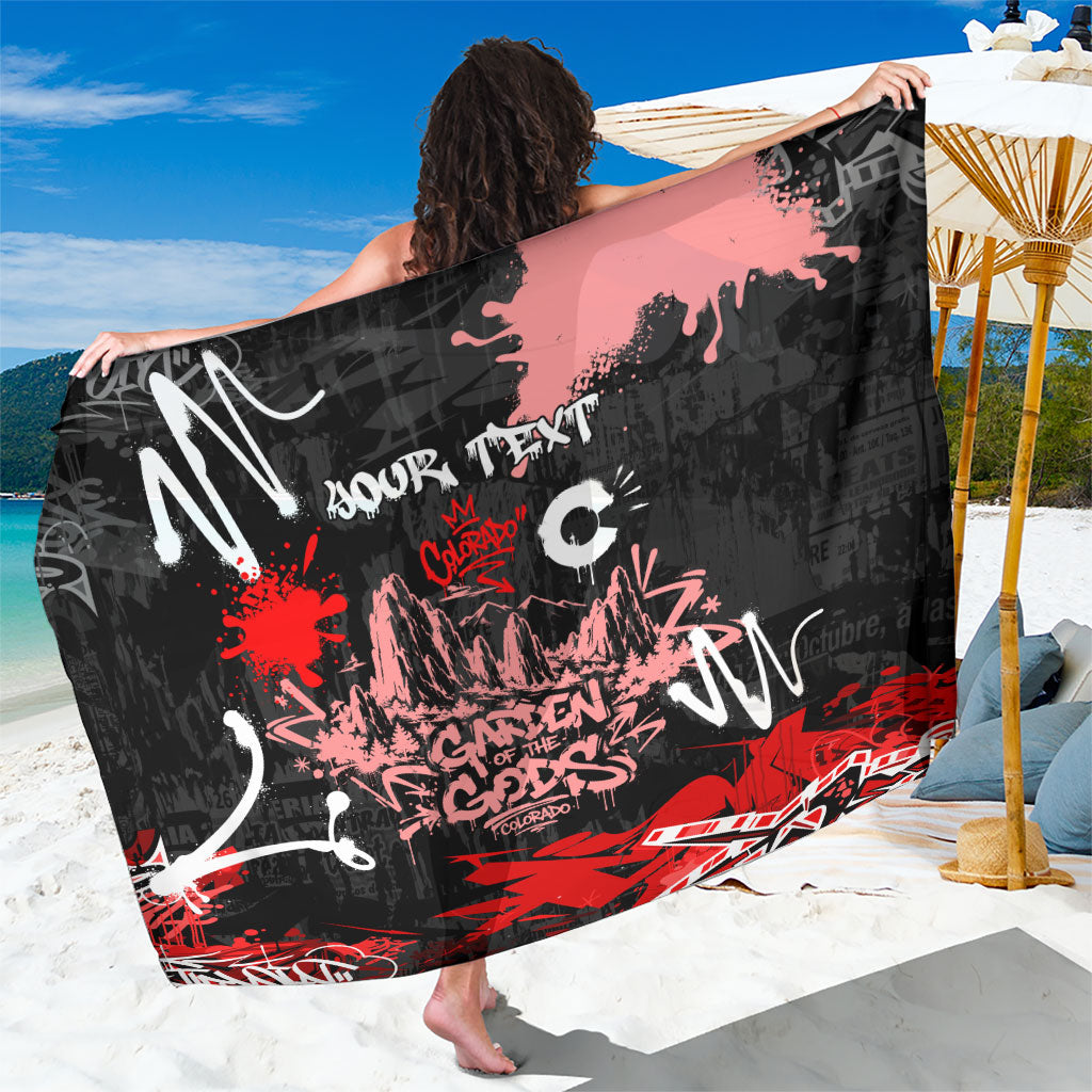 Personalized Colorado Garden Of The Gods Sarong Urban Graffiti Paint Splatter Street Art