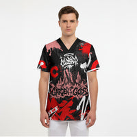 Personalized Colorado Garden Of The Gods Scrub Top Urban Graffiti Paint Splatter Street Art