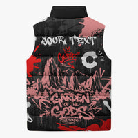 Personalized Colorado Garden Of The Gods Sleeveless Puffer Jacket Urban Graffiti Paint Splatter Street Art